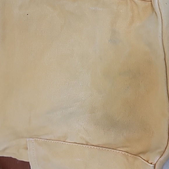 LILY QUEEN YELLOW CANVAS TOTE CROSSBODY SHOULDER ADJUSTABLE STRAP M - Picture 5 of 13